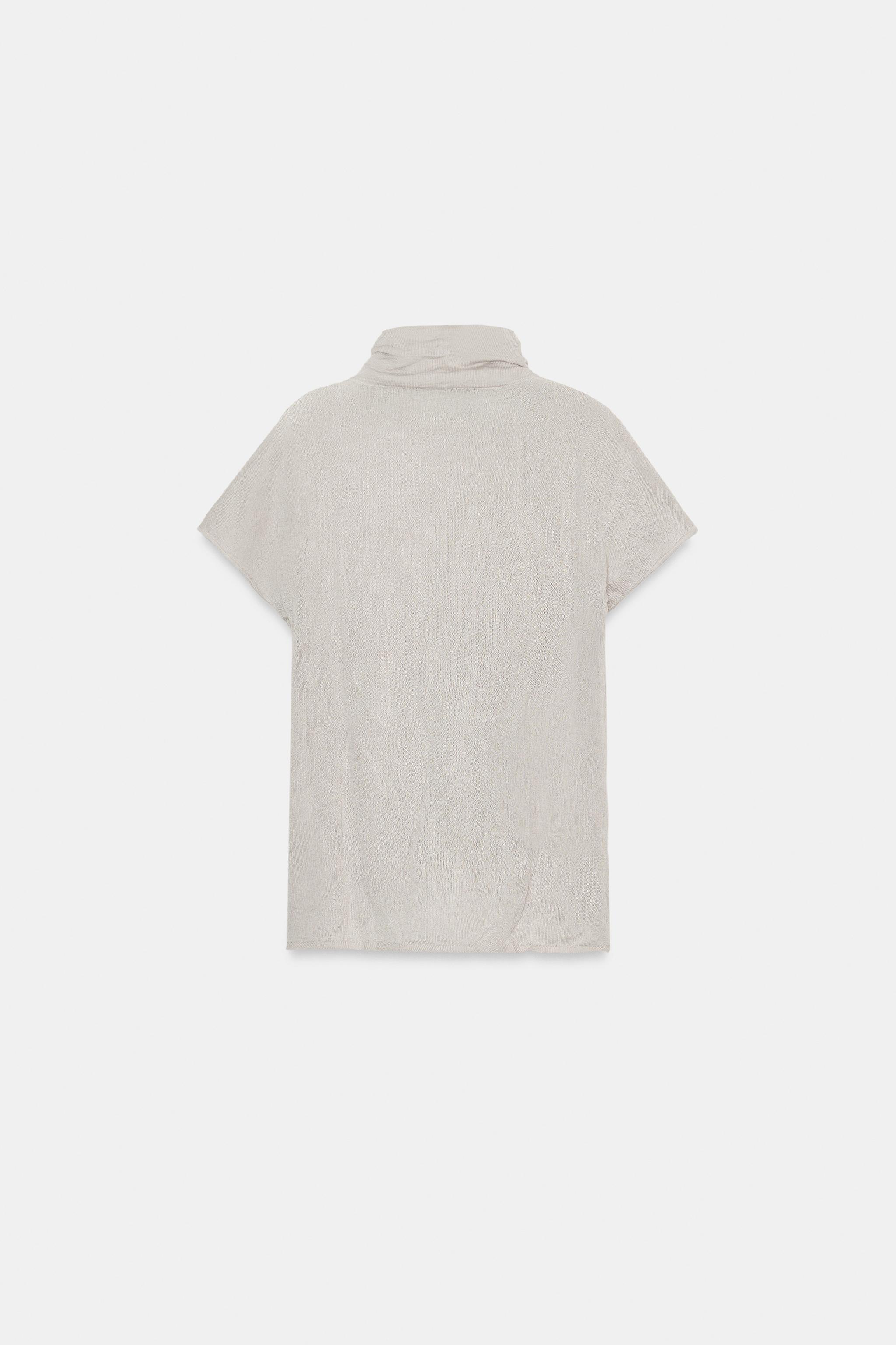 TOP NŒUD EN MAILLE EFFET FROISSÉ